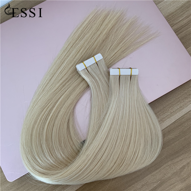 Best quality virgin cuticle one donor China tape in hair extensions factory